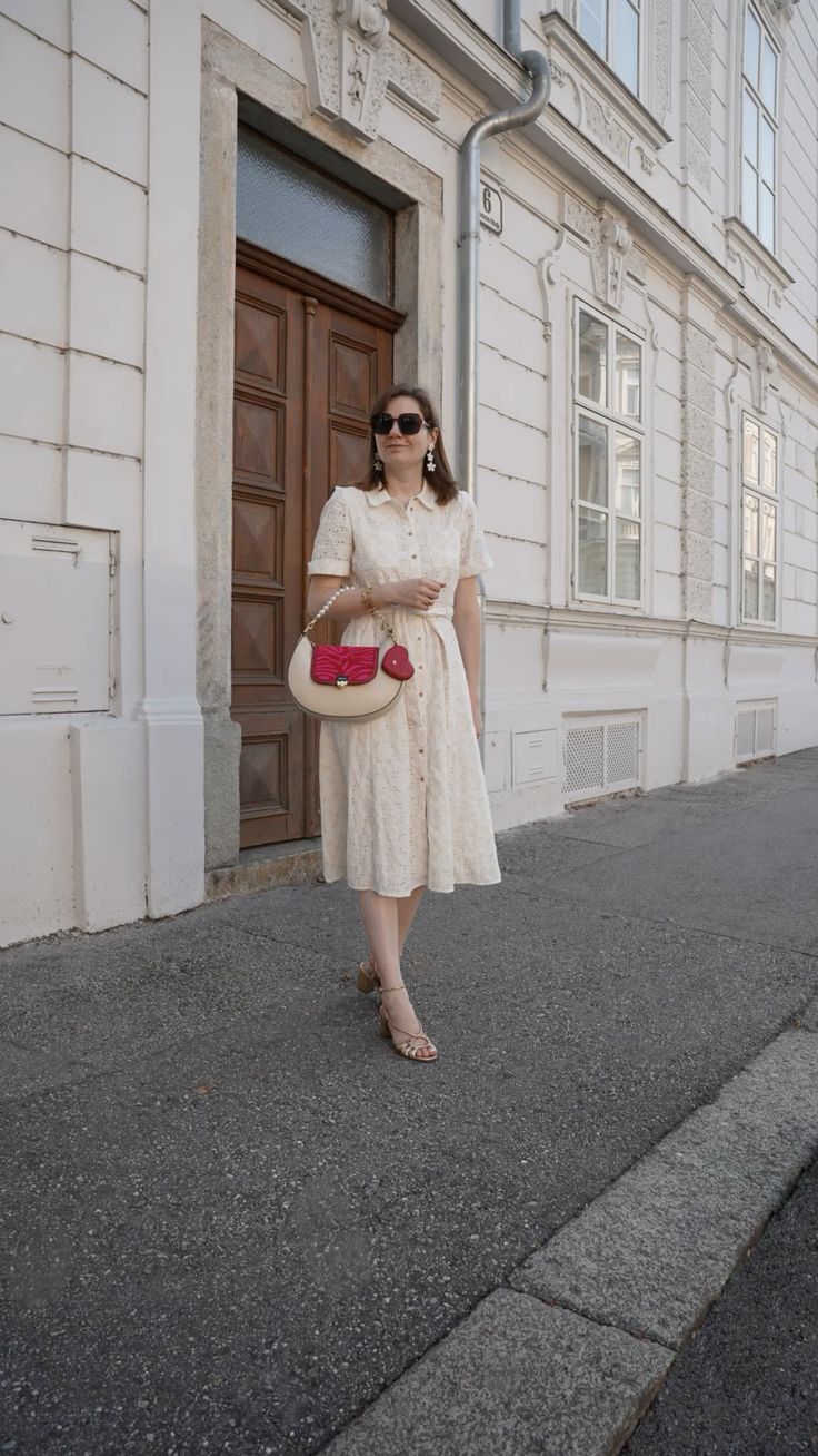 button-down midi dress with short sleeves, perfect for a vintage-inspired tea party